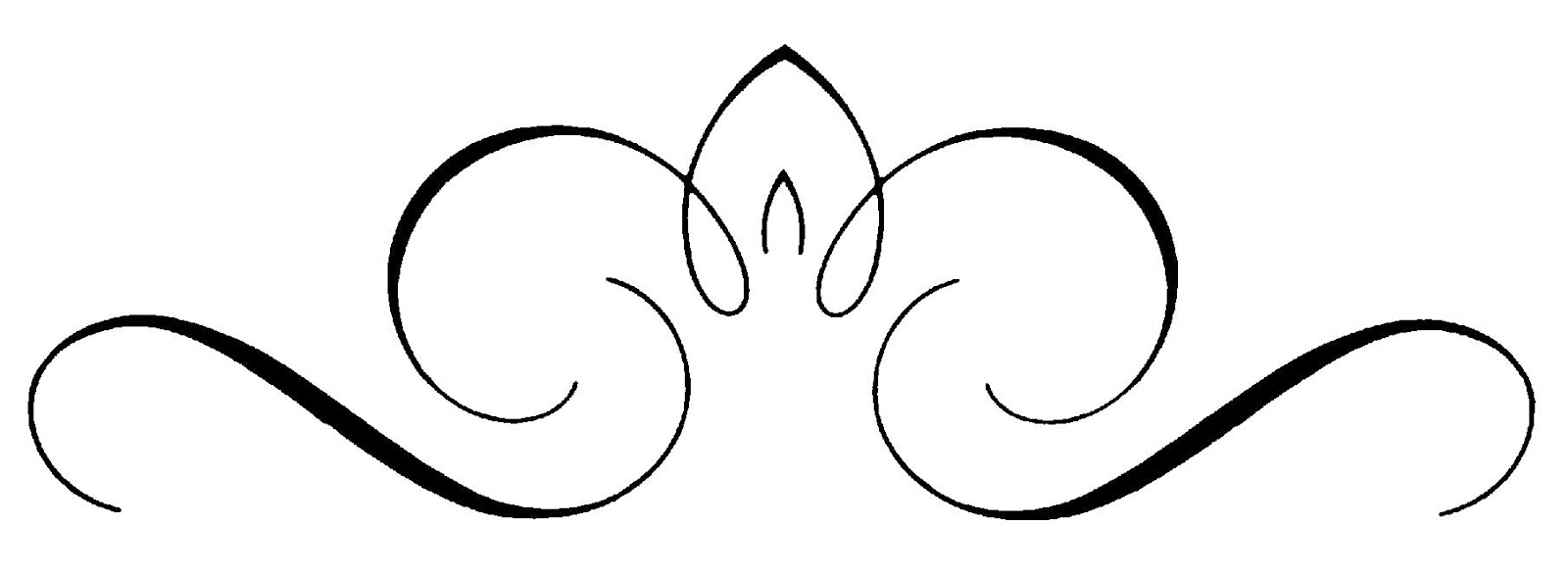 1600x585 Line Clipart Calligraphy