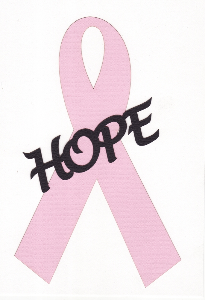 685x1000 Breast Cancer Ribbon Stencil Clipart
