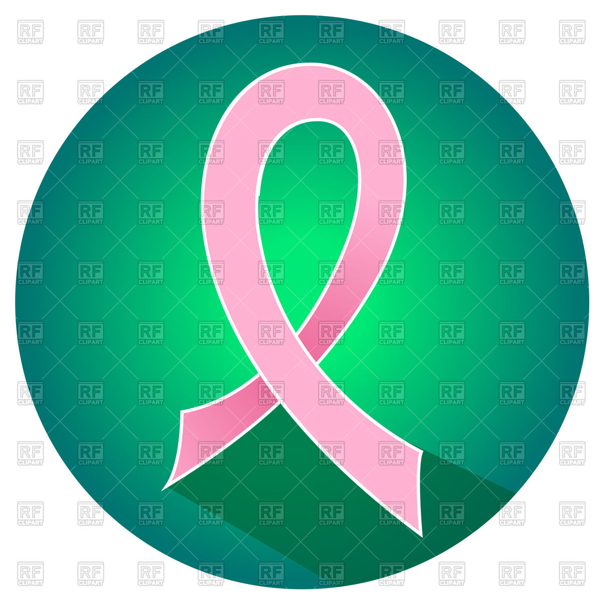 1200x1200 Breast Cancer Awareness Pink Ribbon Icon Royalty Free Vector Clip