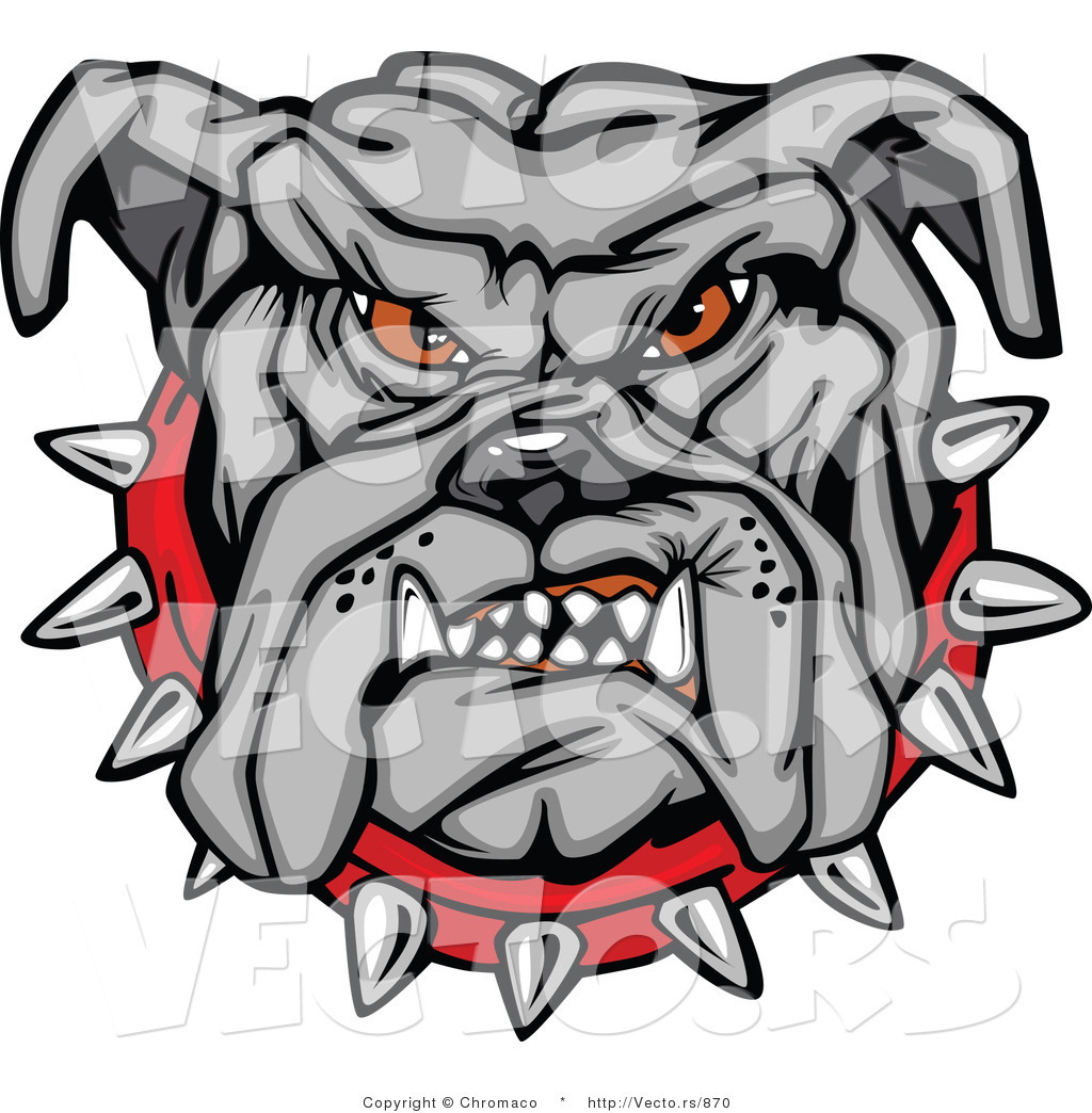 1024x1044 Vector Of A Dominant Bulldog Mascot Growling With Intimidating Red