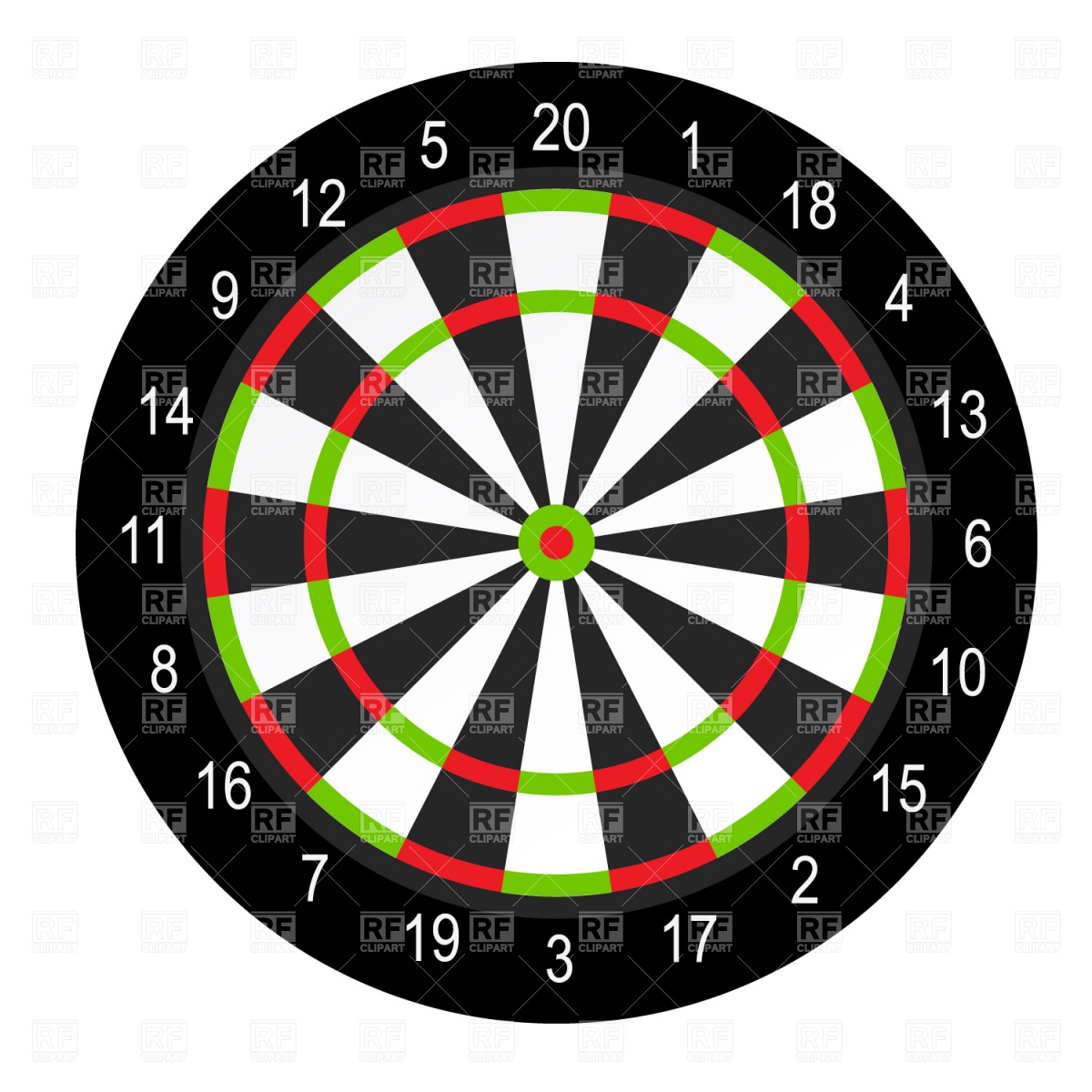 1200x1200 Dart Board Royalty Free Vector Clip Art Image