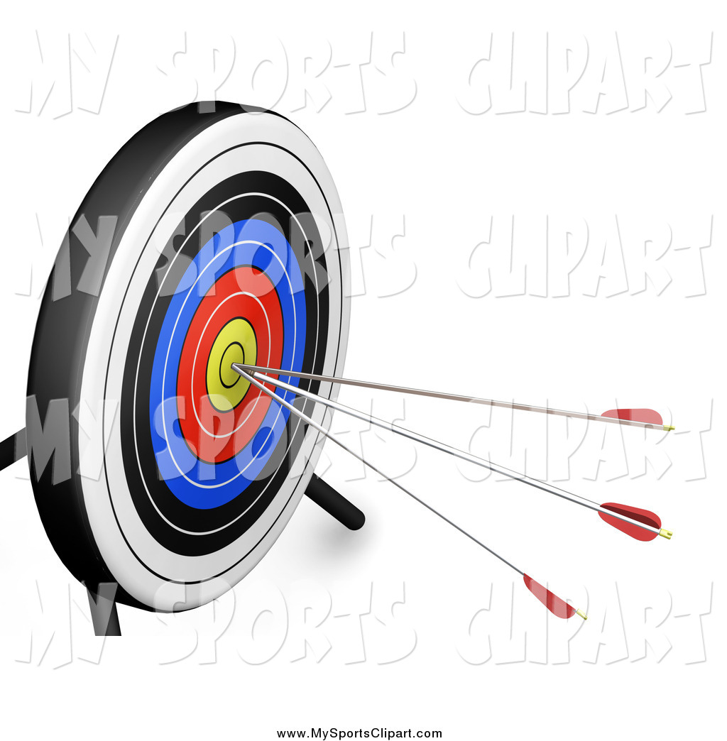 1024x1044 Sports Clip Art Of A 3d Target Board With Three Arrows In
