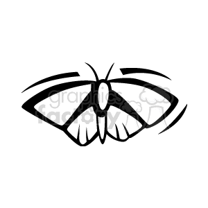 300x300 Royalty Free Butterfly Clip Art In Black And White 130794 Vector