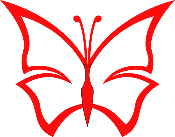 600x469 Red Butterfly Clip Art