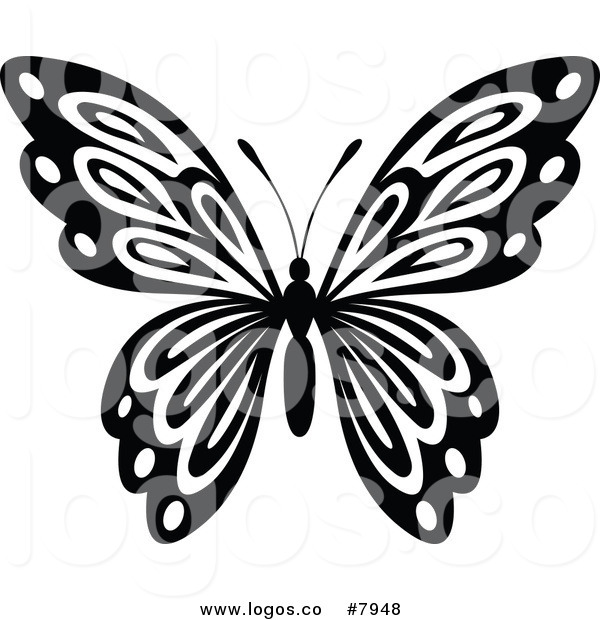 600x620 Royalty Free Clip Art Black And White Butterfly Cliparts