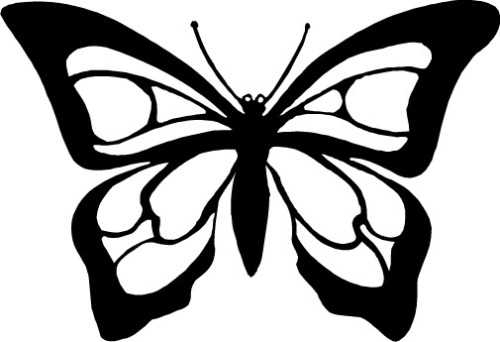 500x342 Butterfly Clip Art Black And White Clipart Panda