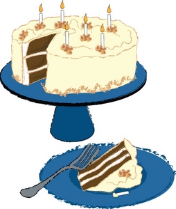 254x300 Free Birthday Cake Clip Art Image