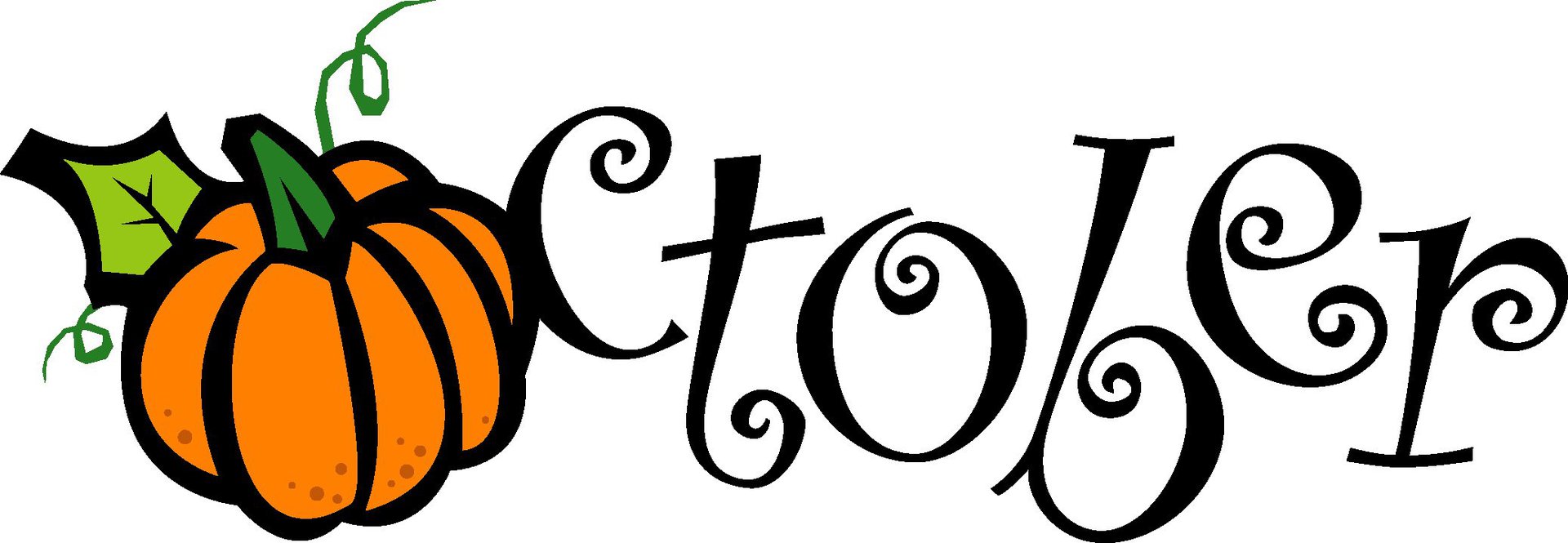 1920x665 Calendar Clipart For October