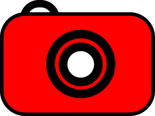 600x452 Camera Red White Clip Art