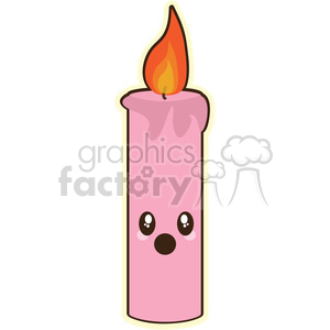 300x300 Royalty Free Cartoon Candle Illustration Clip Art Image 393830
