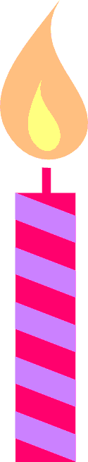 125x655 Candle Clipart Pink