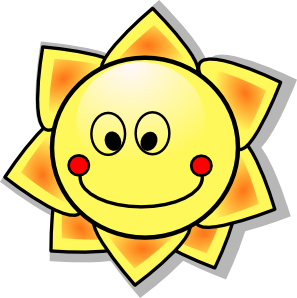 297x298 Smiling Cartoon Sun Clip Art