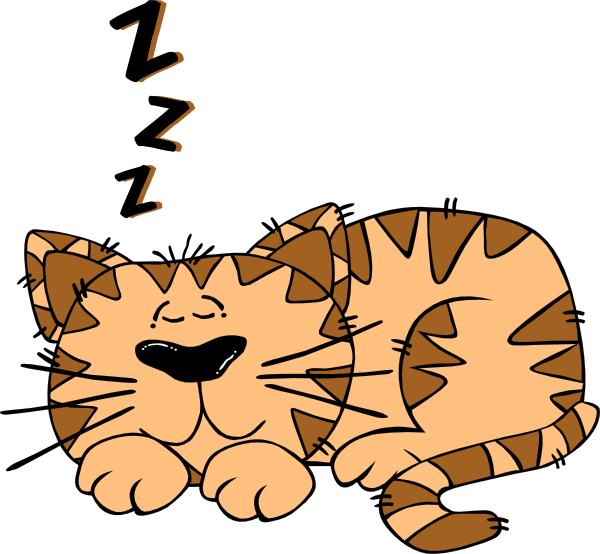 600x554 Cartoon Cat Sleeping Clip Art Clipart Panda
