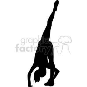 300x300 Royalty Free Cheerleader Stretching 373793 Vector Clip Art Image