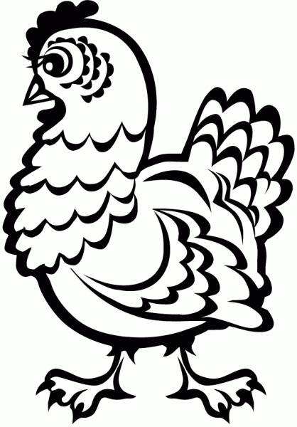 418x600 Chicken Clipart Black And White 3 Nice Clip Art