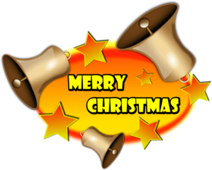 299x240 Merry Christmas Bell Banner Clip Art