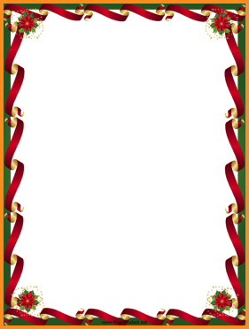 281x372 Free Christmas Border Clipart For Microsoft Word