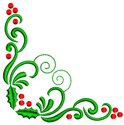 404x407 Christmas Corner Border Clipart