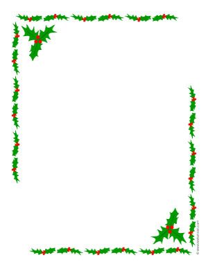 300x388 Letter Size Christmas Border My Blog