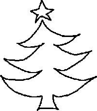 200x228 Christmas Tree Clip Art Black And White