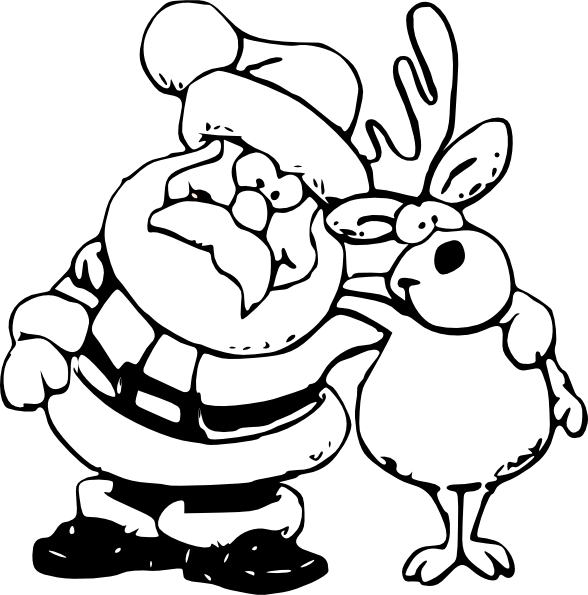 588x595 Christmas Black And White Christmas Clipart Black And White 6