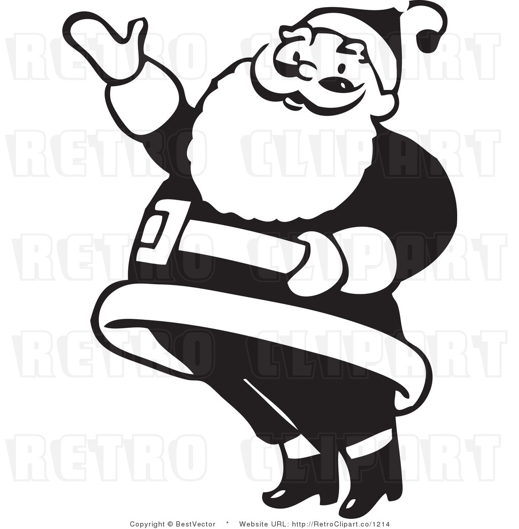 1024x1044 Father Christmas Clipart Black And White