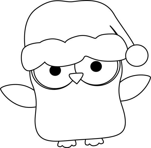 500x491 Owl Clipart Black And White