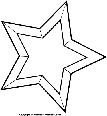 375x404 Star Clipart Black And White