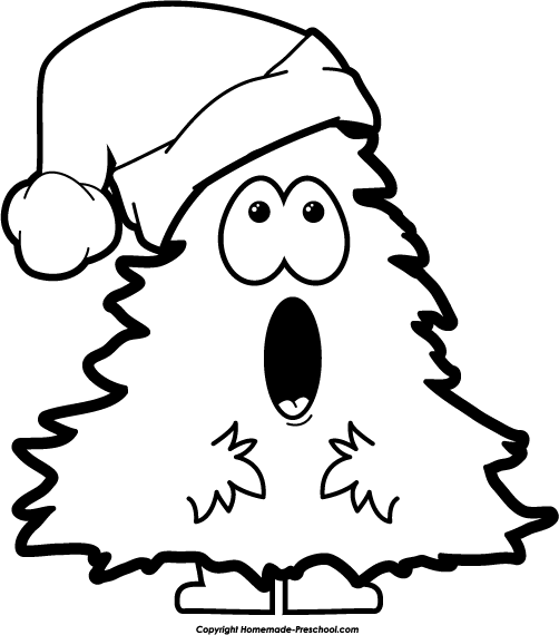 502x570 Christmas Clipart Black And White