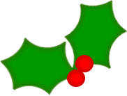 182x138 Free Cute Clipart Holly Leaves