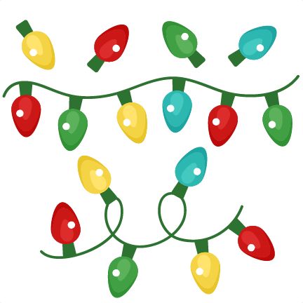 432x432 Christmas Lights Clipart Silhouette