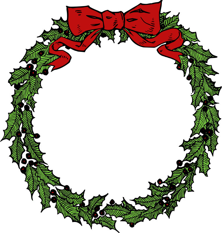 764x800 Christmas Wreath Clip Art Sunglassesray
