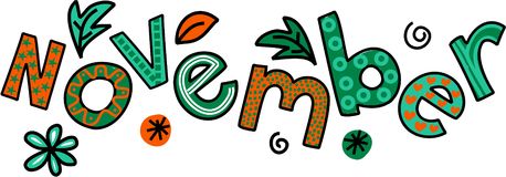 458x160 November Clipart