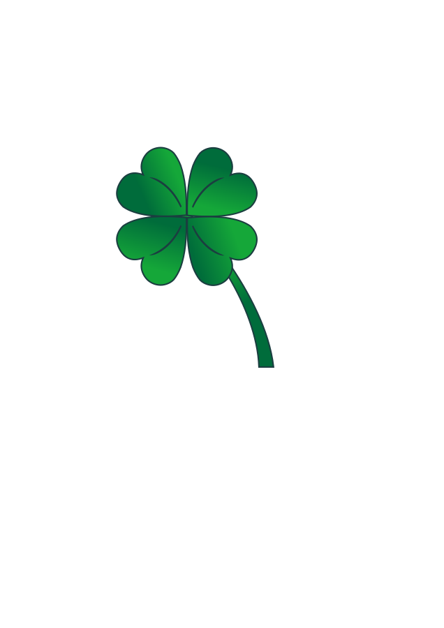 636x900 Four Leaf Clover 4 Leaf Clover Clipart Four Clipartix 2