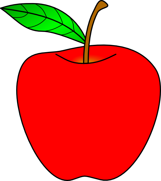 528x594 Red Apple Clip Art