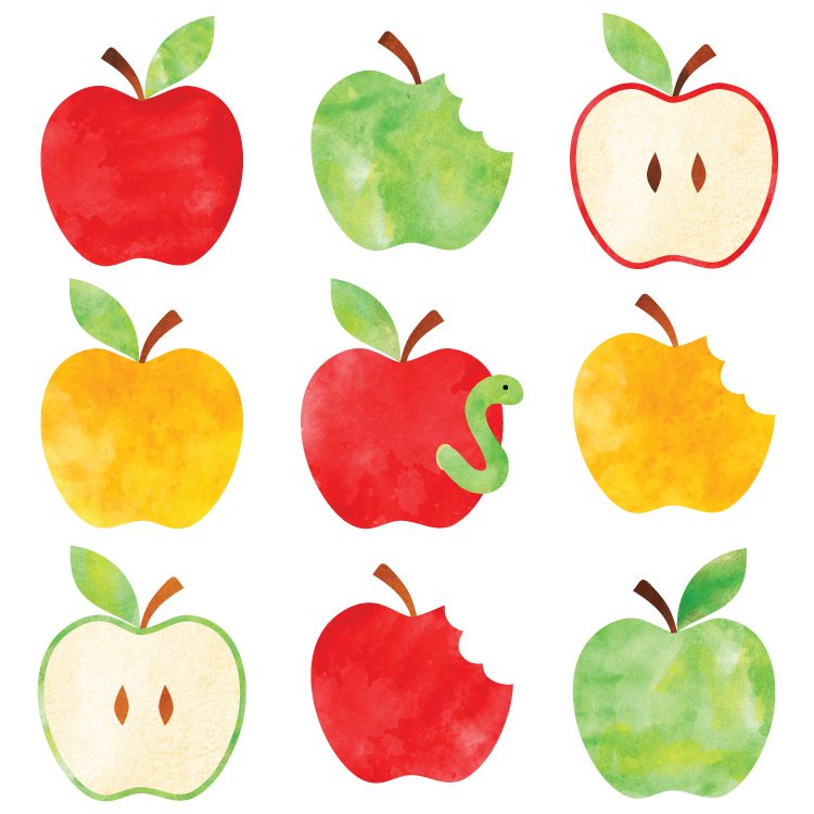 750x750 Watercolor Apple Clip Art