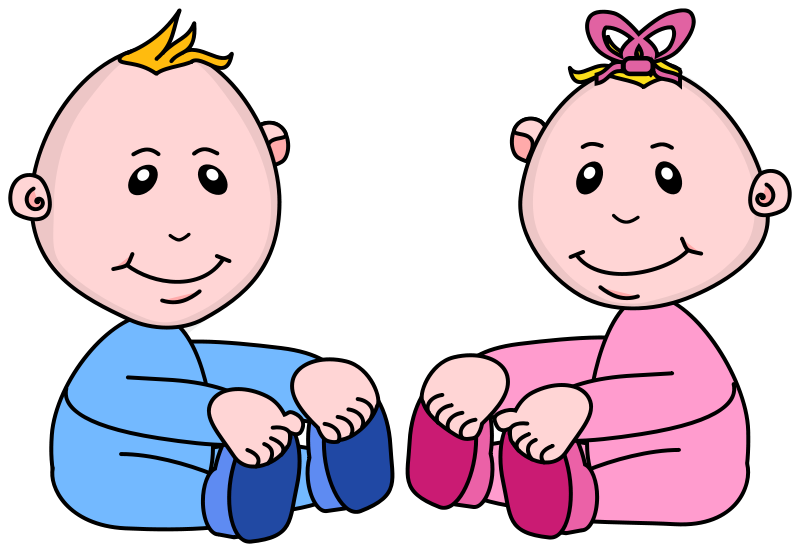 800x552 Free Clipart Baby Boy And Girl Pippi2011