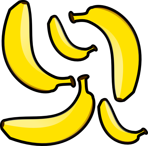 600x592 Bananas! Clip Art