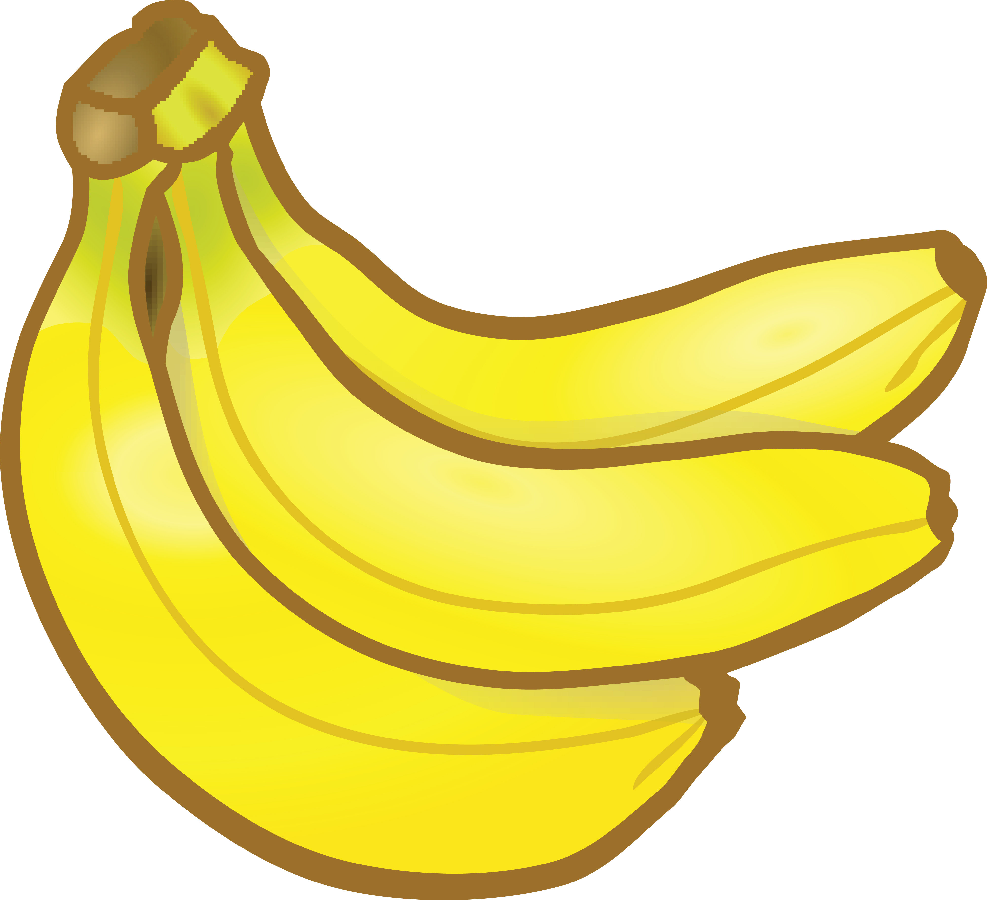 4000x3650 Clipart Of A Banana