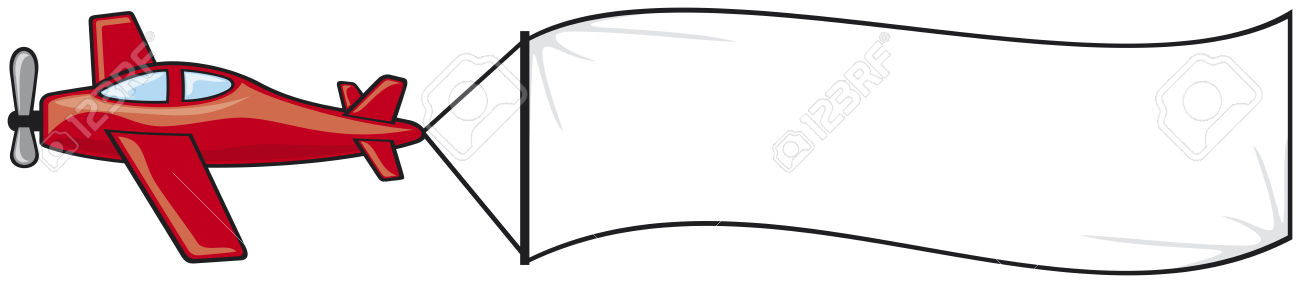 1300x283 Free Clipart Airplane Banner