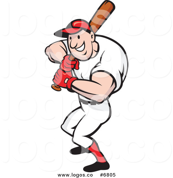 600x620 Royalty Free Clip Art Vector Logo Of A Happy Baseball Player