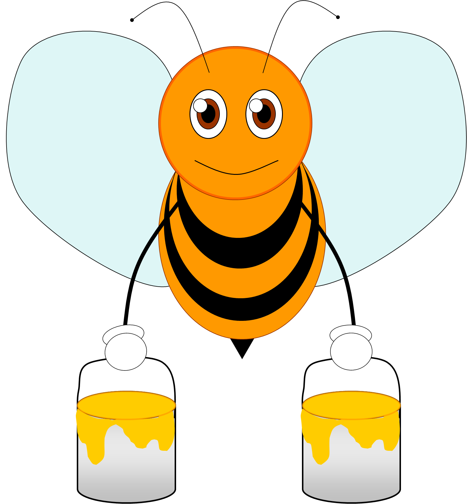 1570x1695 Bee Clipart Animated