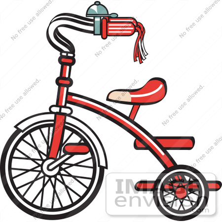 450x450 Royalty Free Cartoon Clip Art Of A New Trike Bike With A Bell
