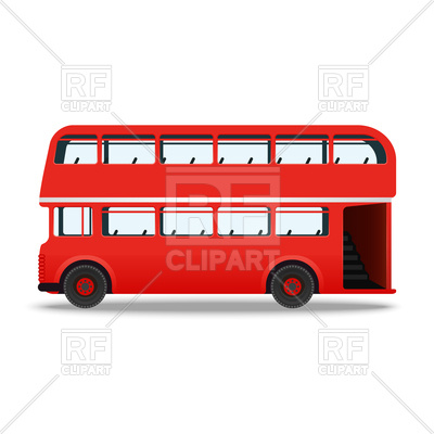 400x400 London Bus Royalty Free Vector Clip Art Image