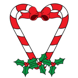 300x300 Free Candy Canes Clip Art Image