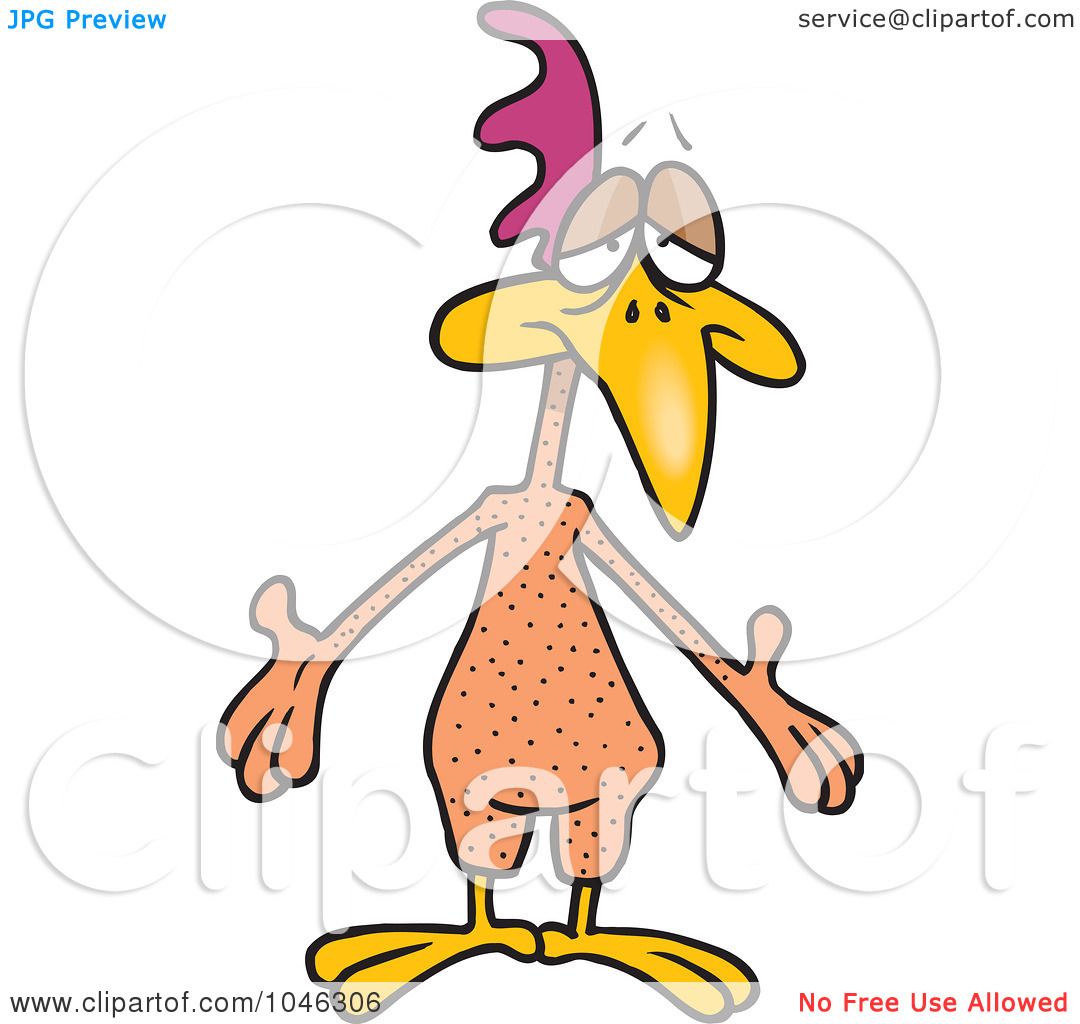 1080x1024 Royalty Free (Rf) Clip Art Illustration Of A Cartoon Featherless
