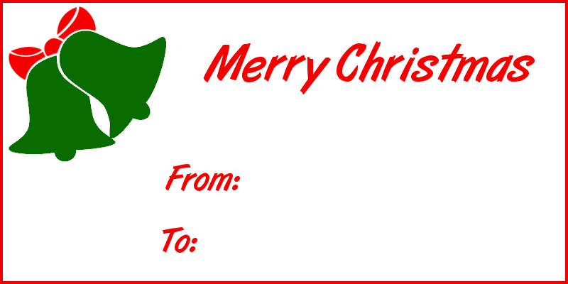 800x400 Merry Christmas Clipart Gift Tag