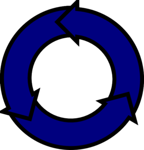 285x298 Blue Arrow Circle Clip Art