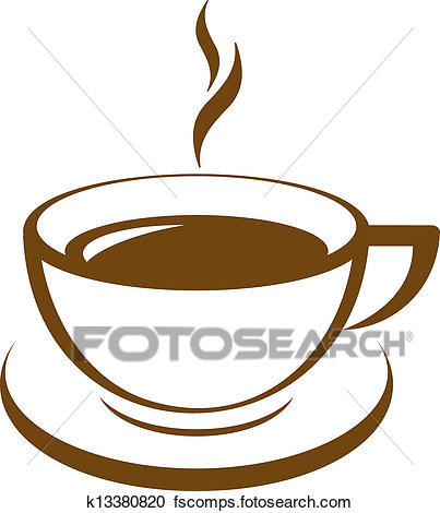 403x470 Clipart Of Vector Icon Of Coffee Cup K14027731
