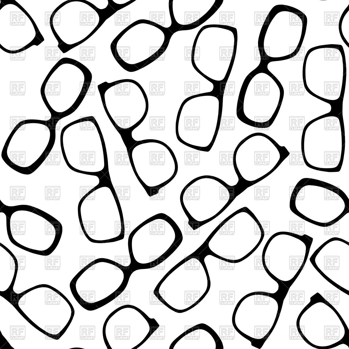 1200x1200 Seamless Eyeglasses Pattern Royalty Free Vector Clip Art Image